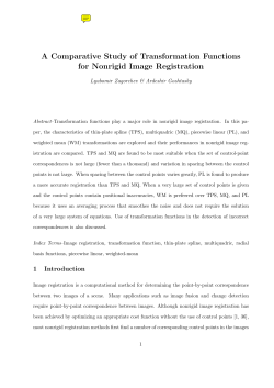 Comparative Study of Transformation Functions for Nonrigid Image