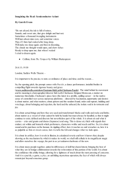 Imagining the Real: Semiconductor Aslant By Gareth Evans &ldquo;Be not