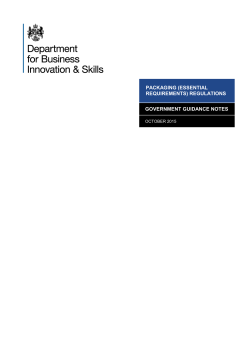 Packaging Essential Requirements Regulations Government
