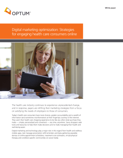 Digital marketing optimization: Strategies for engaging health care