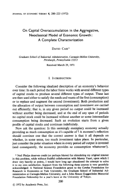 On Capital Overaccumulation in the Aggregative, Neoclassical