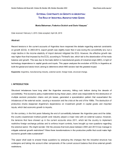 EXTERNAL CONSTRAINTS ON GROWTH IN ARGENTINA: THE