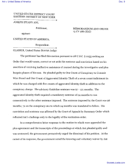 MEMORANDUM AND OPINION, Deft`s. solemn oath