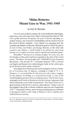 Midas Returns: Miami Goes to War, 1941-1945