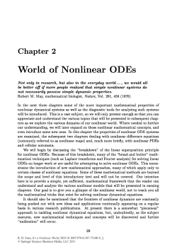 World of Nonlinear ODEs
