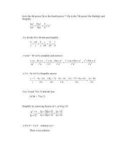 6a to the 4th poweranswers