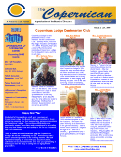 Copernicus Lodge Centenarian Club