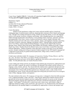 AP English Language and Composition