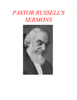 Pastor Russell`s Sermons - The Herald &ndash; Of Christ`s Kingdom