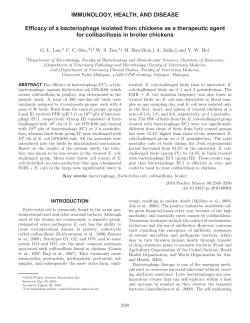 Efficacy of a bacteriophage isolated from chickens
