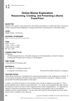 Online Biome Exploration