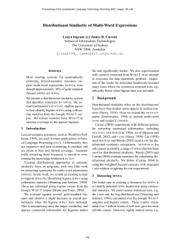 Distributional Similarity of Multi-Word Expressions