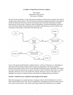 1 A Guide to Using Prices in Poverty Analysis John Gibson