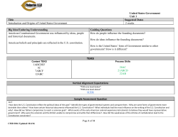 United States Government Unit 1 Title Suggested Dates Introduction