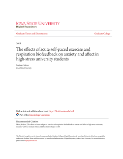 The effects of acute self-paced exercise and respiration biofeedback