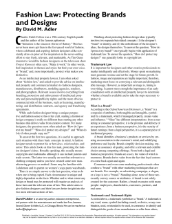 Fashion Law: Protecting Brands and Designs