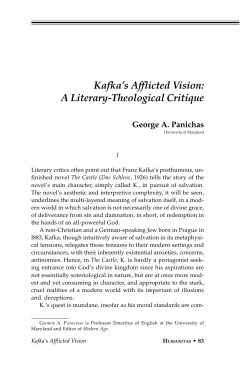 Kafka`s Afflicted Vision: A Literary