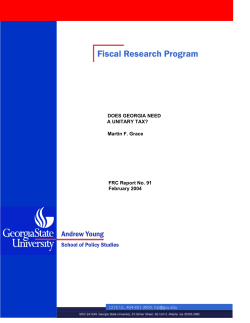 Does Georgia Need A Unitary Tax?