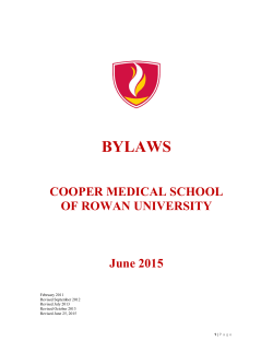 CMSRU Bylaws - Rowan University