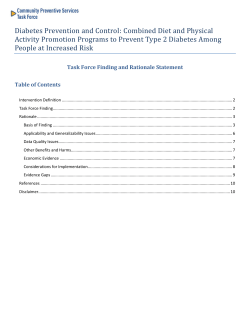 Task Force Finding and Rationale Statement