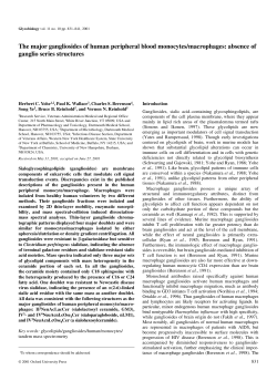 The major gangliosides of human peripheral blood monocytes