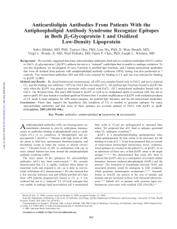 Anticardiolipin Antibodies From Patients With the