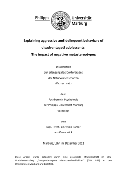 Explaining aggressive and delinquent behaviors of disadvantaged