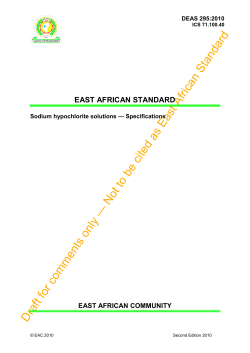 DEAS 295-2010, Sodium hypochlorite solutions &Scaron;