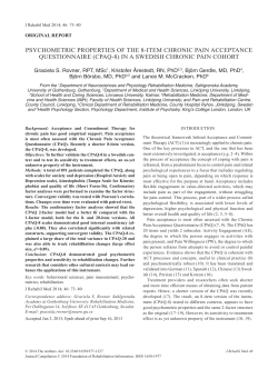 PSycHoMEtRIc PRoPERtIES of tHE 8