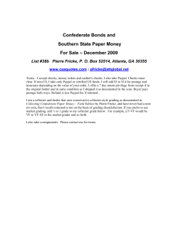 Confederate Bonds and Southern State Paper Money