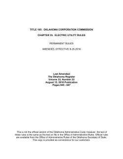 chapter 35 - Oklahoma Corporation Commission