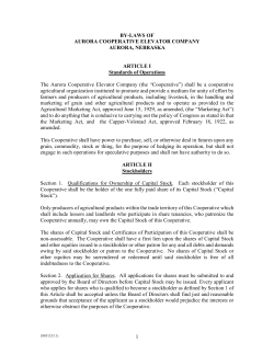 By Laws - Aurora Cooperative