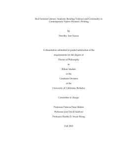 Red Feminist Literary Analysis: Reading Violence