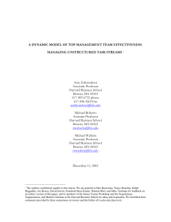 a dynamic model of top management team