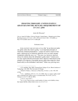 Policing thought: United States v. Khattab and the Mens Rea