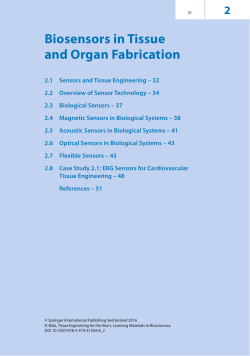 Biosensors in Tissue and Organ Fabrication