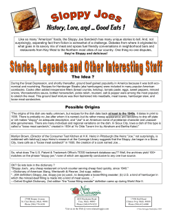 Sloppy Joes History, Lore, and Good Eats