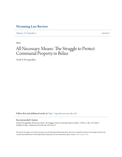 All Necessary Means: The Struggle to Protect Communal Property in