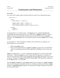 01 Constructors and Destructors