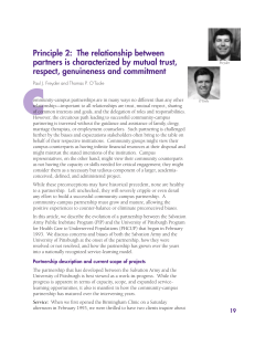The relationship between partners is characterized by mutual trust