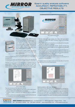 Sperm analysis software - Medichimica international