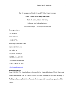 The development of multi-leveled writing brain systems