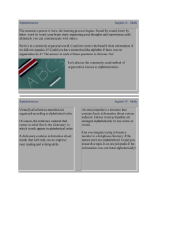 Alphabetization