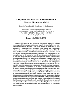 CO Snow Fall on Mars: Simulation with a General Circulation Model