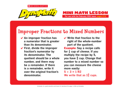 Improper Fractions to Mixed Numbers