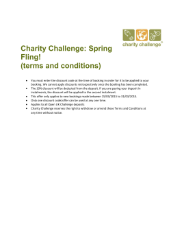 Charity Challenge: Spring Fling! (terms and conditions)
