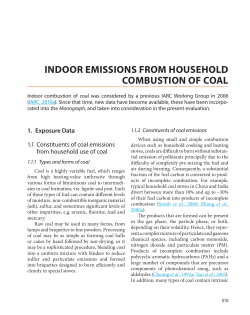 indoor emissions from household combustion of coal