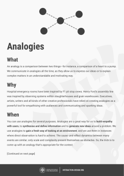 Analogies - Interaction Design Foundation