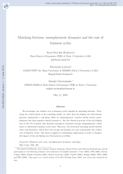 Matching frictions, unemployment dynamics and the