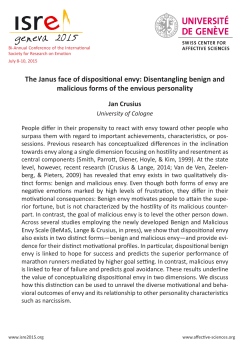 The Janus face of dispositional envy